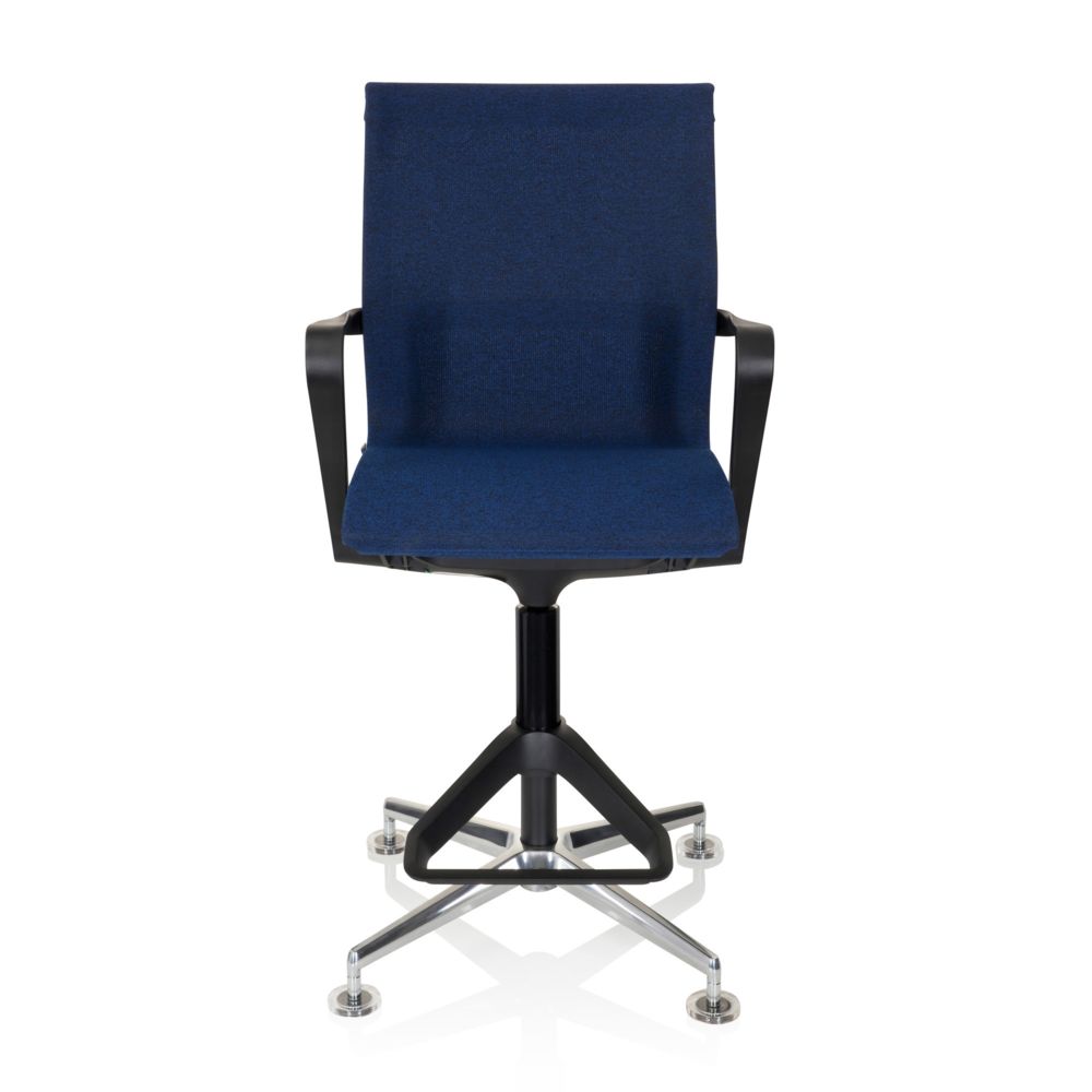 Hjh Office - Chaise de bureau / chaise comptoir TOP WORK 306 tissu bleu foncé hjh OFFICE - Tabourets
