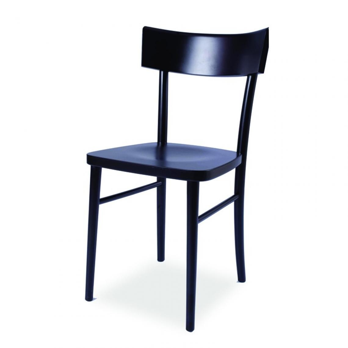Webmarketpoint - Chaise en hêtre brut courbé noir mat 40x42xh.81 cm - Chaises
