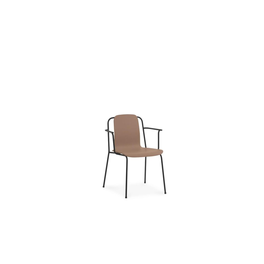 Normann Copenhagen - Chaise Studio - marron - avec accoudoir - Chaises