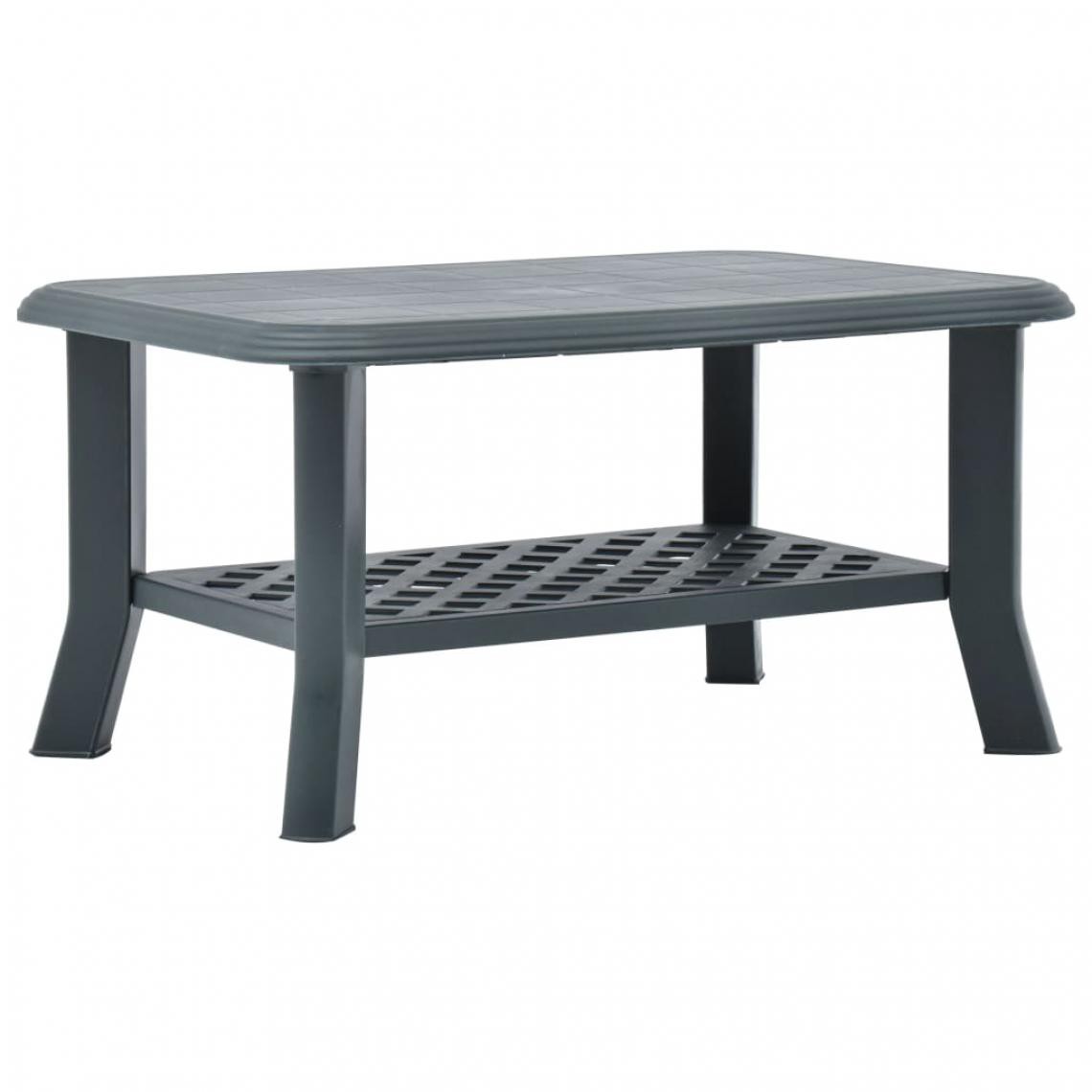 Vidaxl - vidaXL Table basse Vert 90 x 60 x 46 cm Plastique - Tables basses