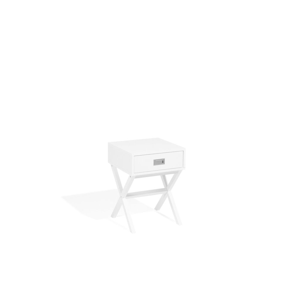 Beliani - Beliani Table basse blanche avec tiroir MONROE - blanc - Meubles TV, Hi-Fi