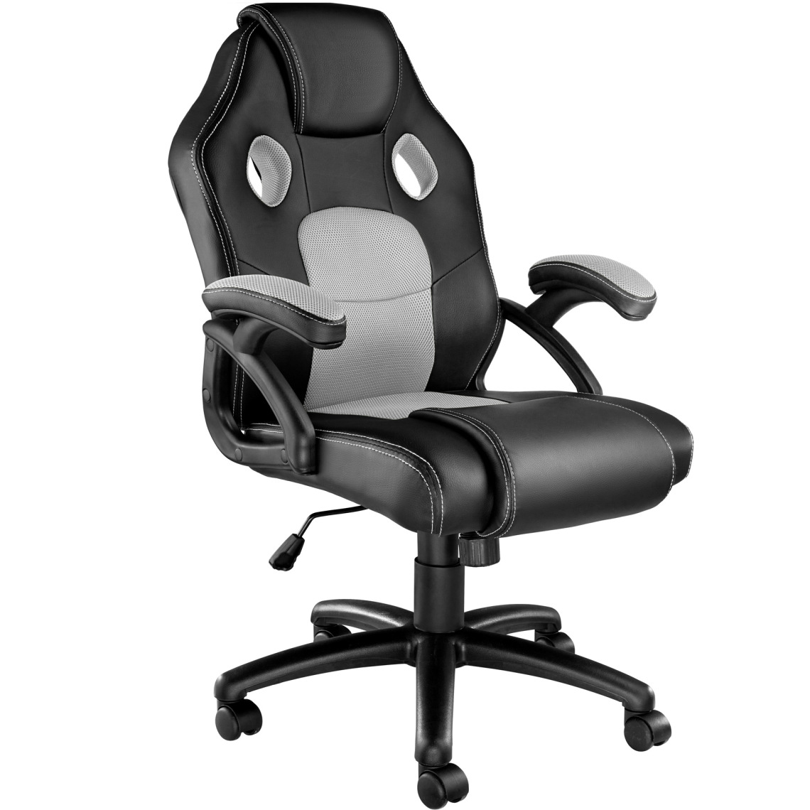 Tectake - Chaise gamer MIKE - noir/gris - Chaises