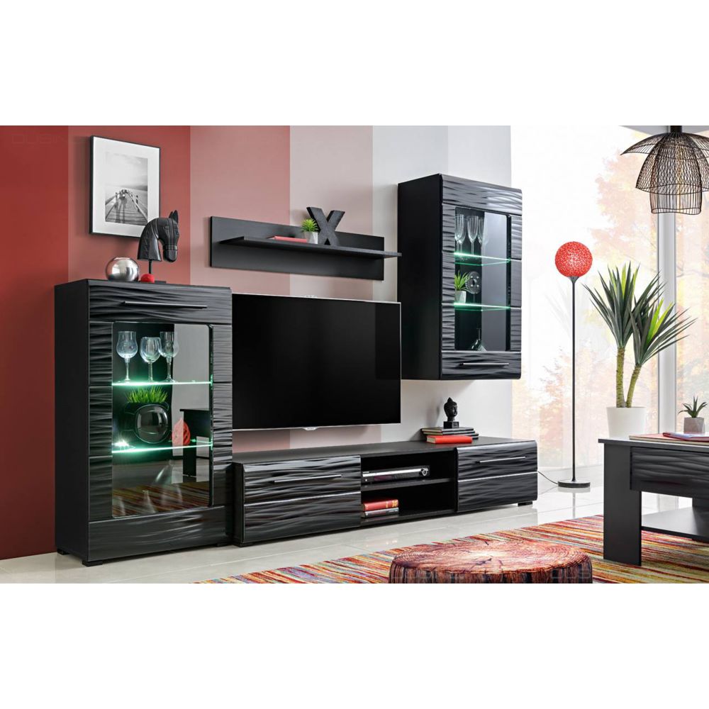 Dusine - Salon TV MADMAX LED pour TV Hifi box et consoles - Meubles TV, Hi-Fi