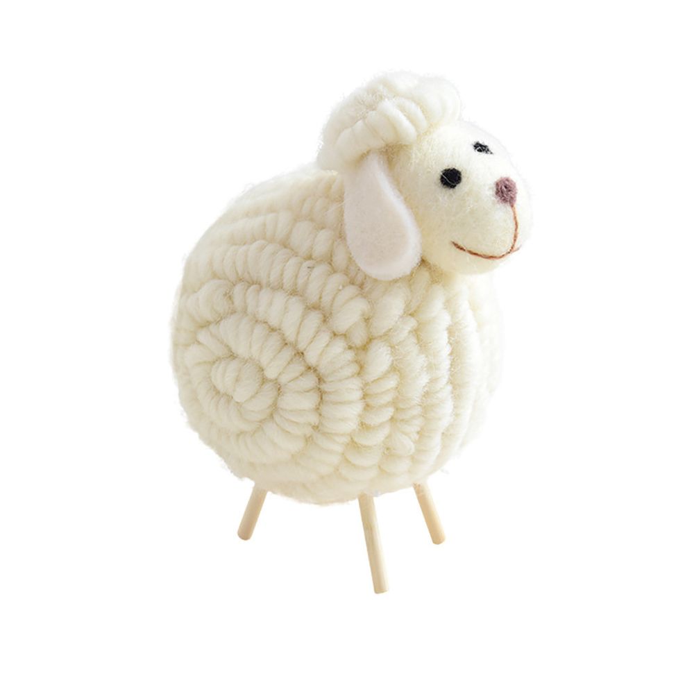 Generic - Décoration de bureau de Noël mignon mini mouton artisanat agneau - blanc - Objets déco