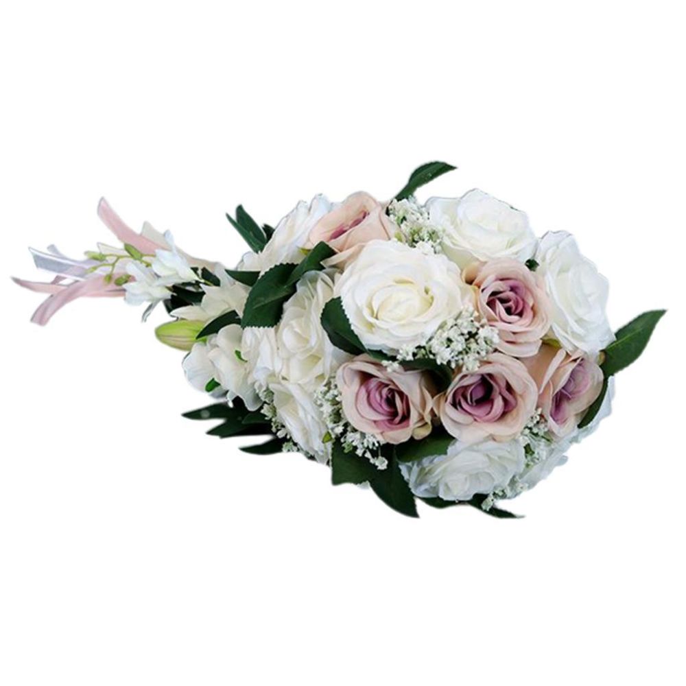marque generique - Bouquet De Mariage Fleurs Bouquets De Mariée Faux Fleur Satin Ruban Décor A - Plantes et fleurs artificielles