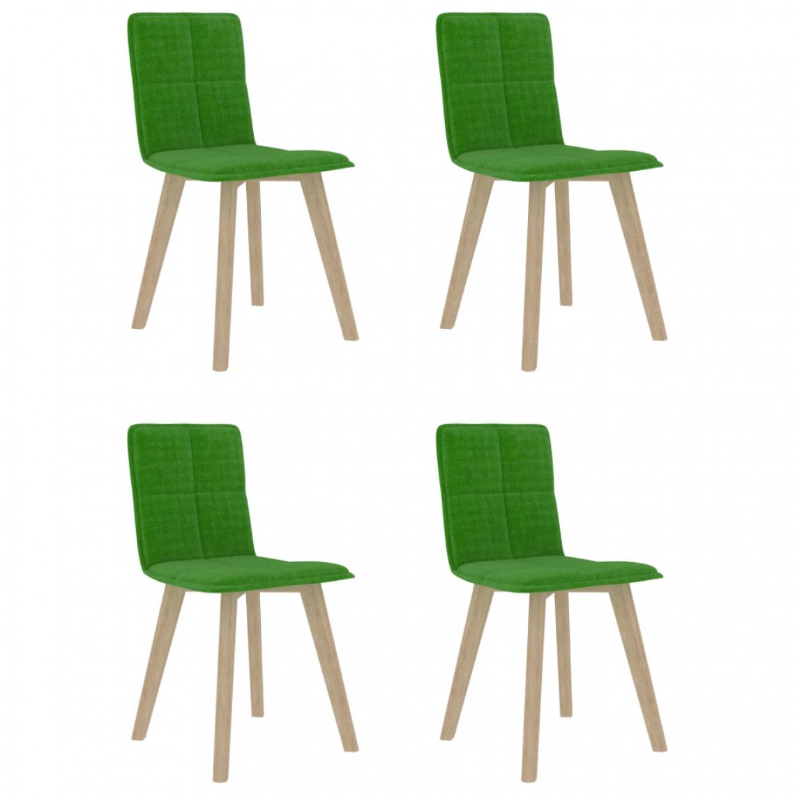 Icaverne - Inedit Fauteuils et chaises edition San Salvador Chaises de salle à manger 4 pcs Vert Tissu - Chaises