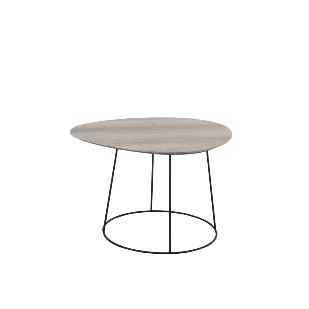 HELLIN - Table basse ovale en bois et métal - PEARL - Tables à manger