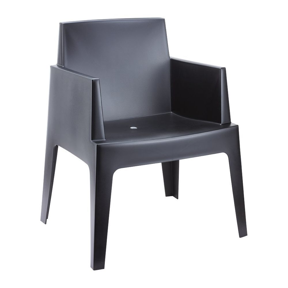 Alterego - Chaise design 'PLEMO' noire en matière plastique - Chaises