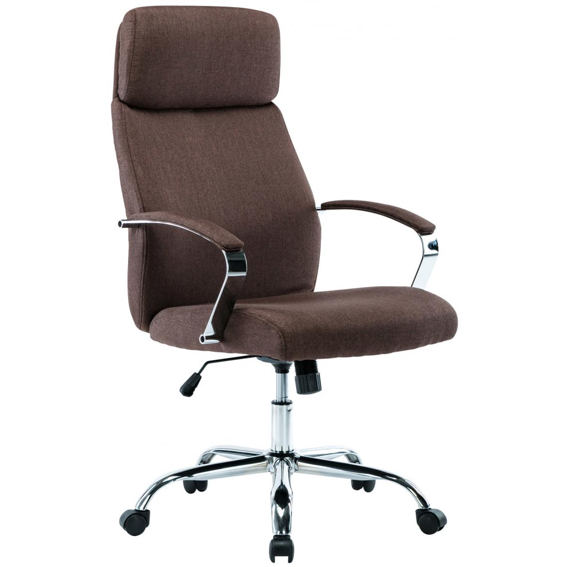 Icaverne - Magnifique Chaise de bureau famille Yamoussoukro XL en tissu couleur marron - Chaises