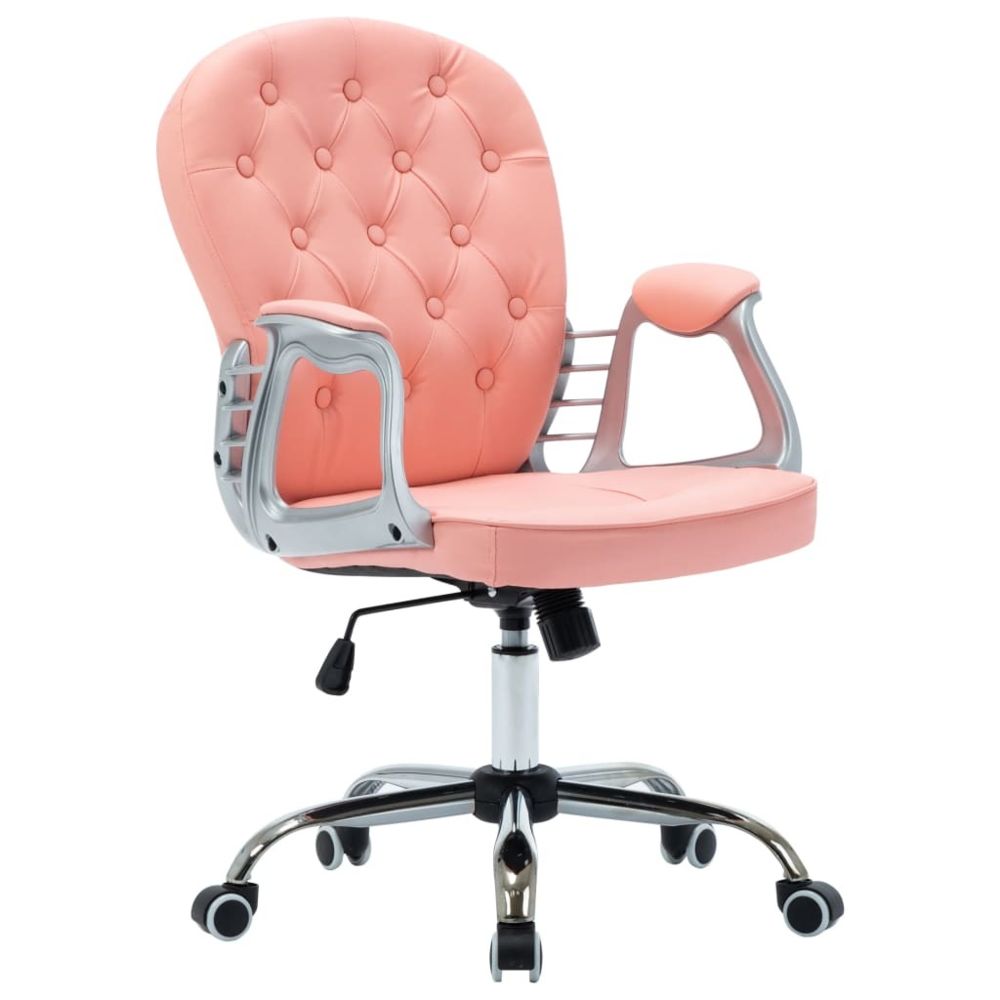Icaverne - Icaverne - Chaises de bureau gamme Chaise de bureau pivotante Rose Similicuir - Chaises