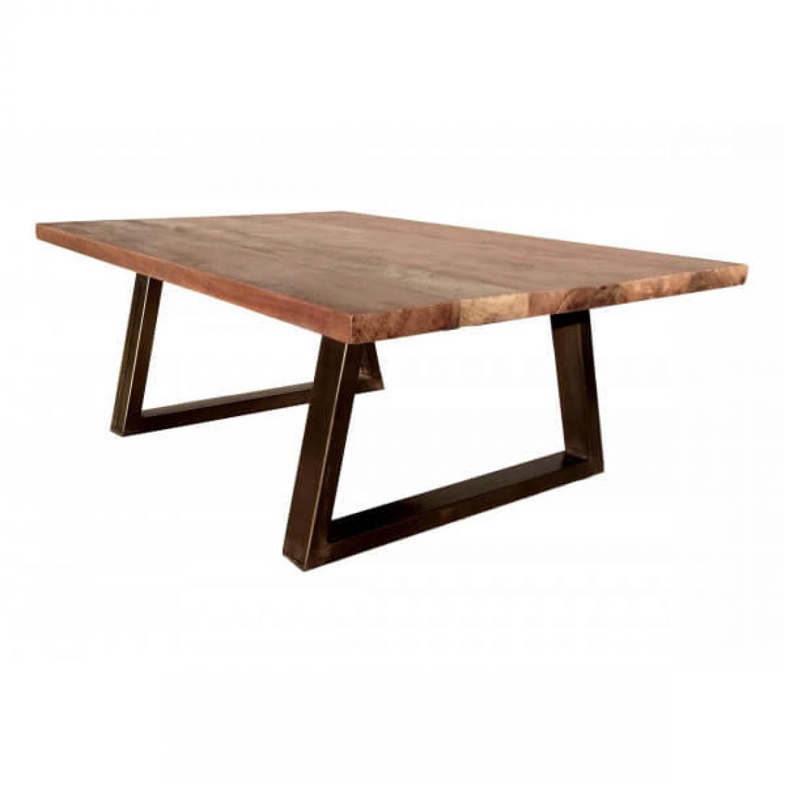 Mathi Design - BROOKLYN - Table basse de salon en bois marron - Tables basses