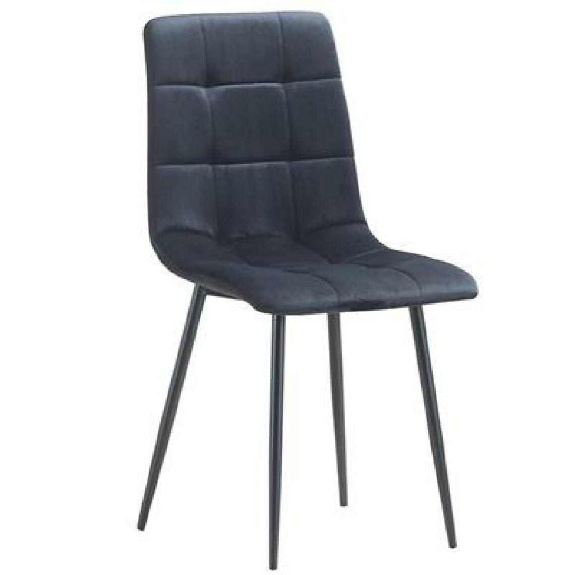 Kasalinea - Chaise noire de salle à manger EUPHORIA (lot de 4)-L 45 x P 55 x H 90 cm- Noir - Chaises