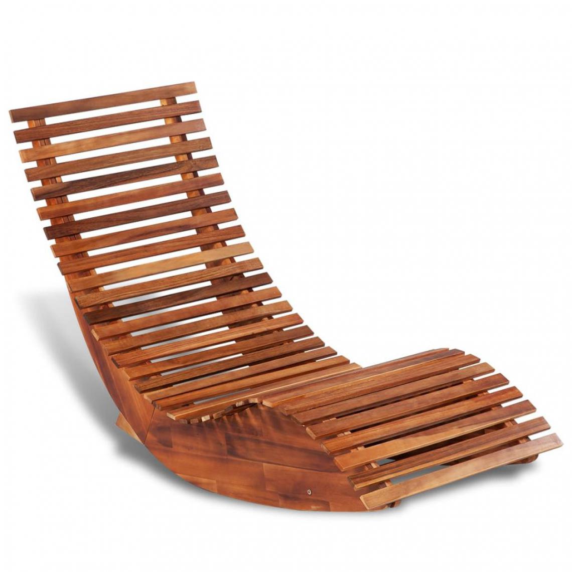 Uco - UCO Chaise longue basculante Bois d'acacia - Chaises
