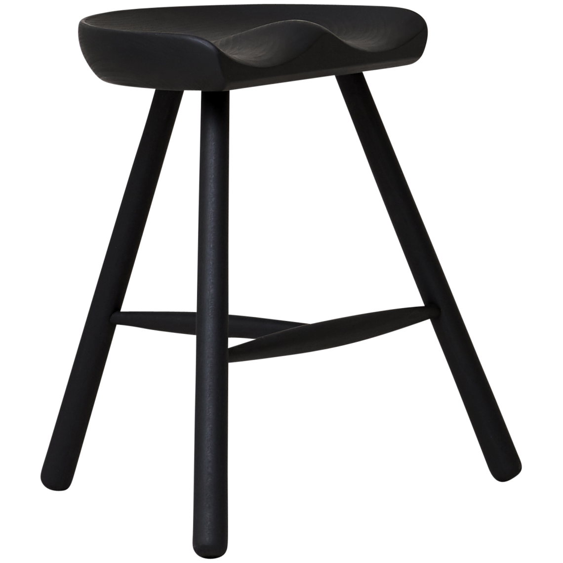 Form Refine - Shoemaker Chair - Hêtre teint en noir - Hauteur d'assise 49 cm - Tabourets