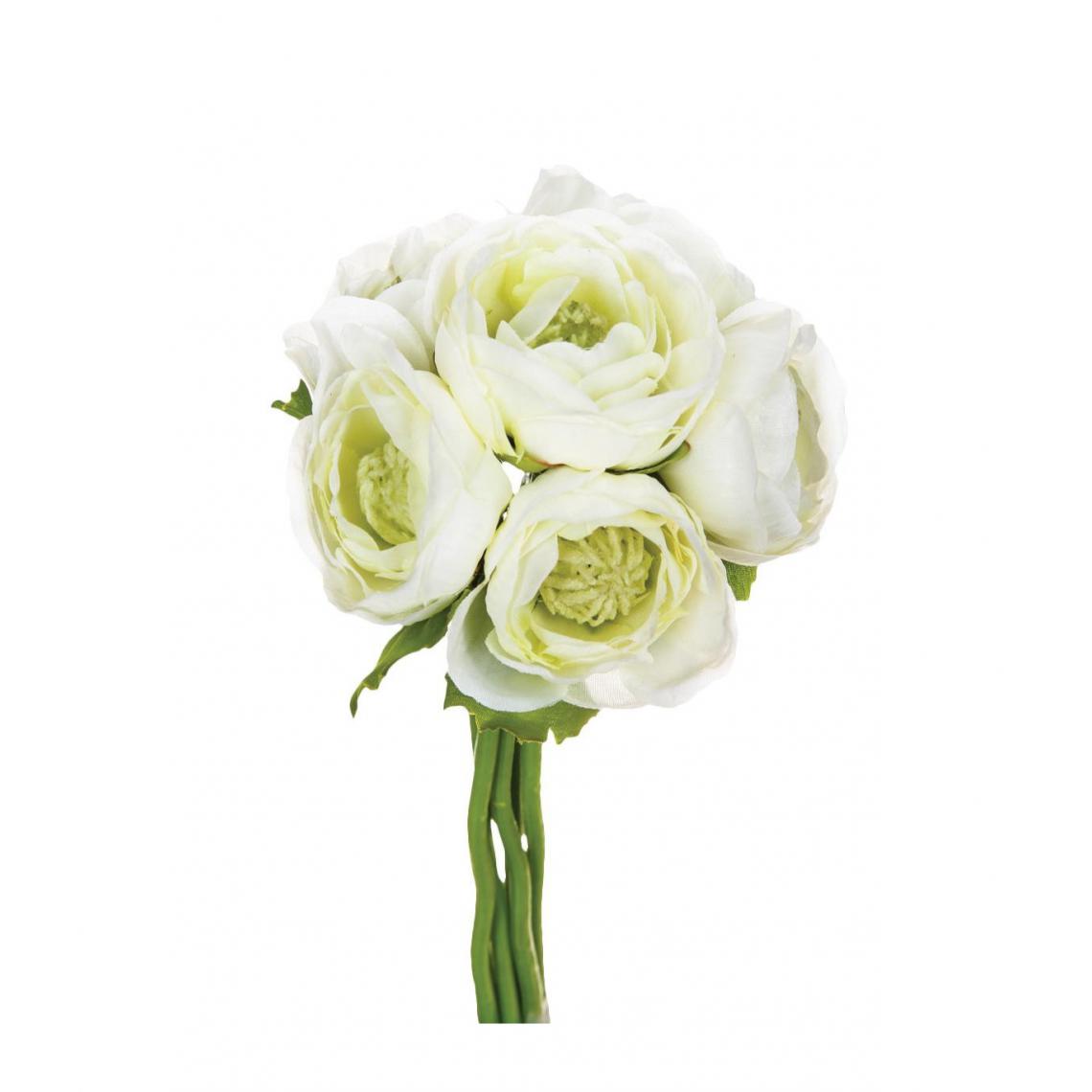 Atmosphera, Createur D'Interieur - Atmosphera - Bouquet de Fleurs artificielles 6 Renoncules H 25 cm - Plantes et fleurs artificielles