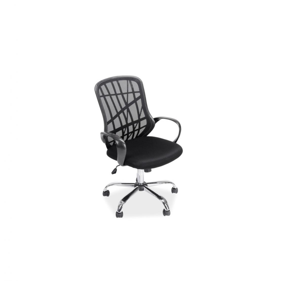 Ac-Deco - Chaise de bureau à roulettes - Dexter - 51 x 45 x 95 cm - Noir - Chaises