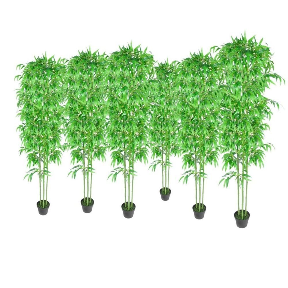 Vidaxl - Lot de 6 bambous artificiels 190cm | Vert - Plantes et fleurs artificielles