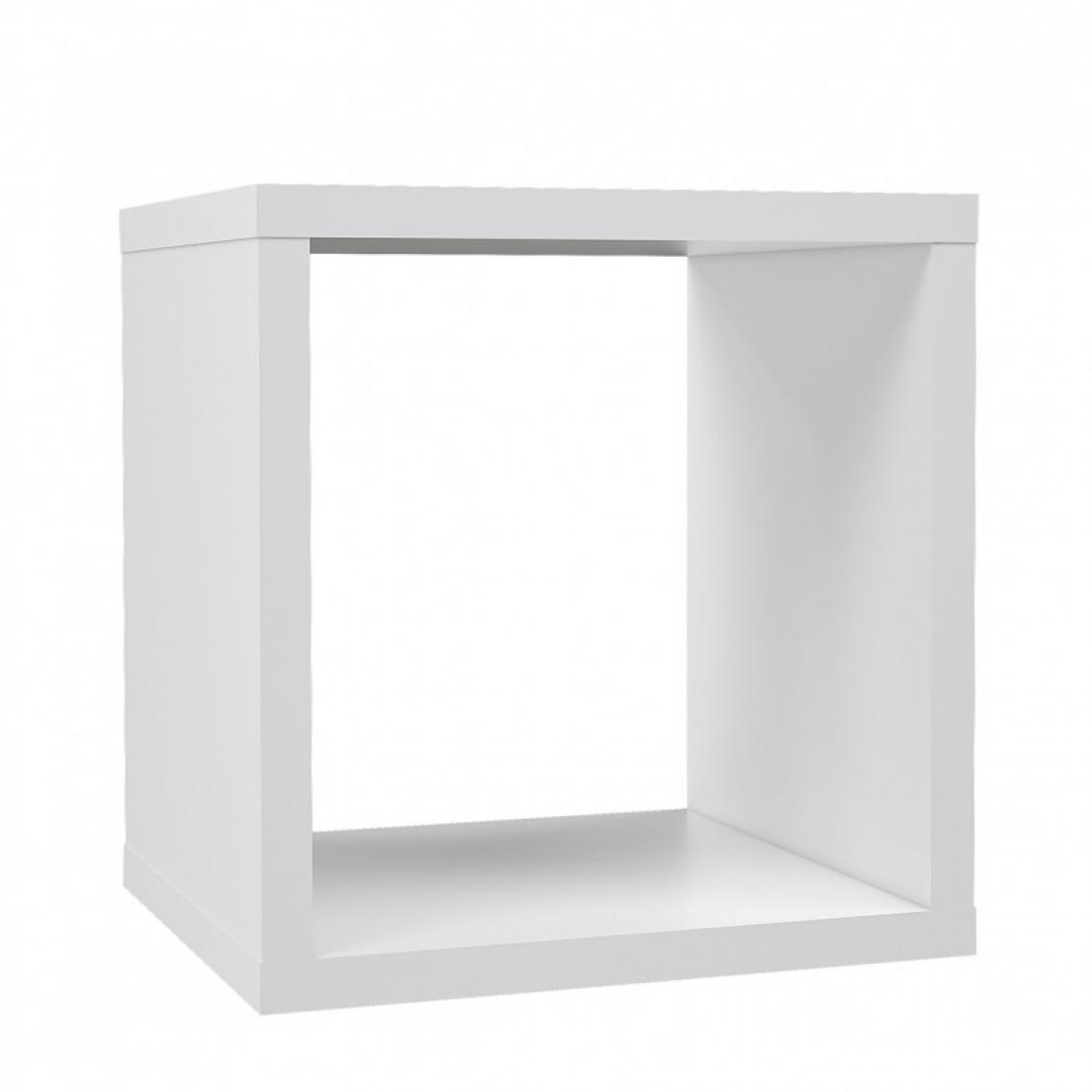 Meubletmoi - Etagère cube 1 casier blanc mat - CLASSICO - Etagères