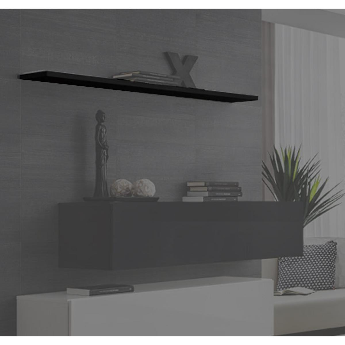 Design Ameublement - Étagère modèle Berit 120 couleur noir - Etagères