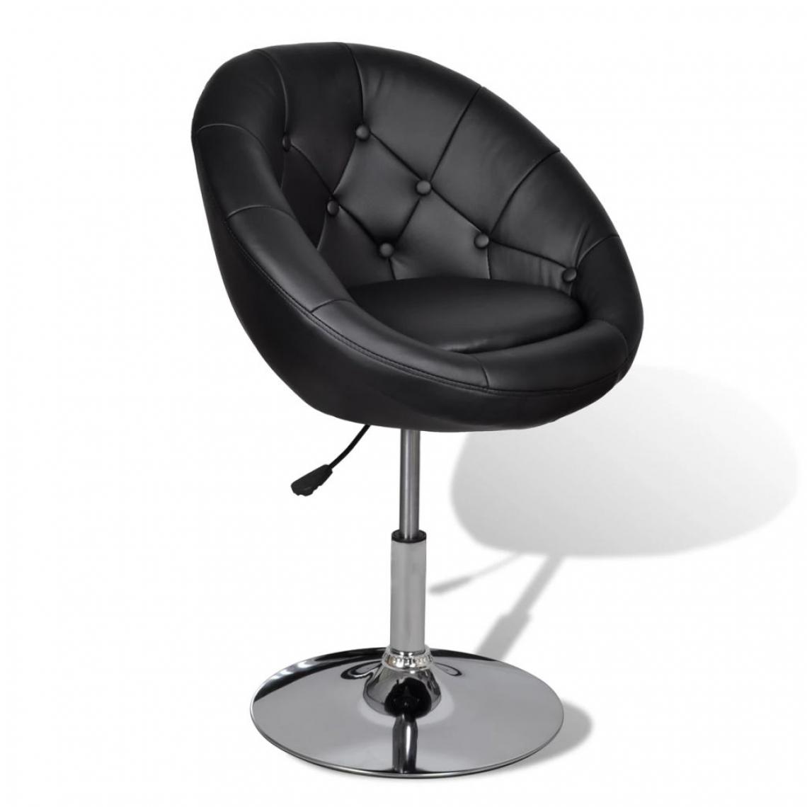 Icaverne - Icaverne - Tabourets et chaises de bar collection Chaise de club Cuir synthétique Noir - Chaises