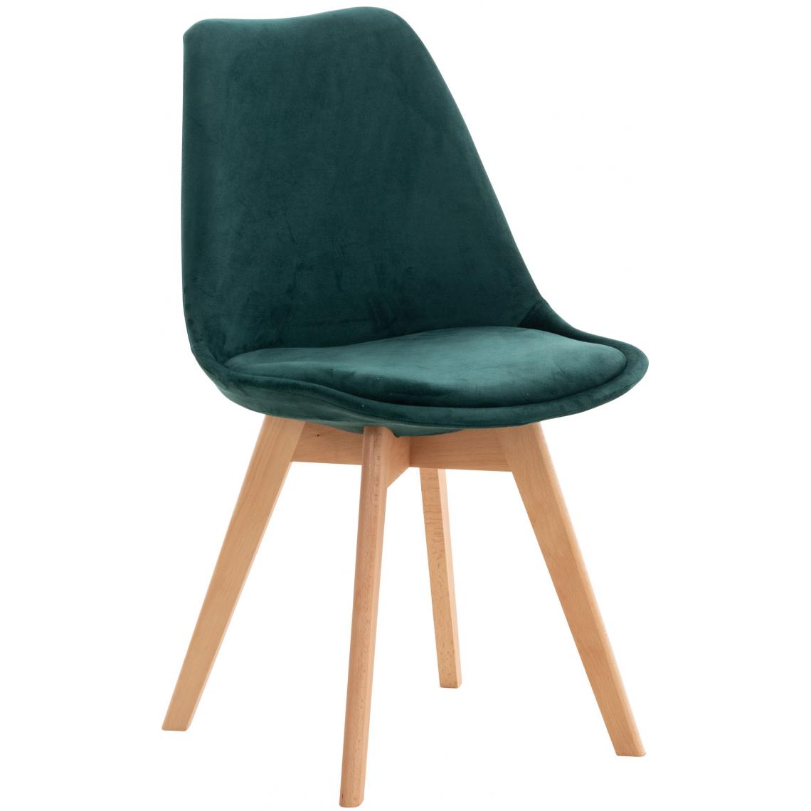 Icaverne - Splendide Chaise selection Oulan-Bator en velours couleur vert - Chaises