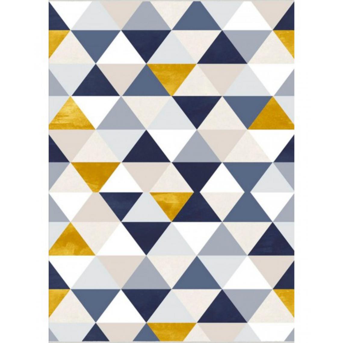 Mani Textile - Tapis Triangle Bleu - Tapis