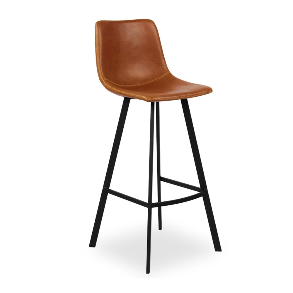 Nouvomeuble - Petite chaise de bar marron clair moderne OZANE (lot de 2) - Chaises