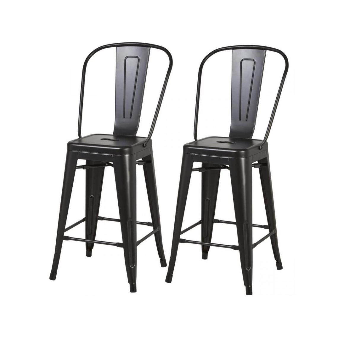 Bobochic - BOBOCHIC Lot de 2 chaises de bar MITAL - Tabourets