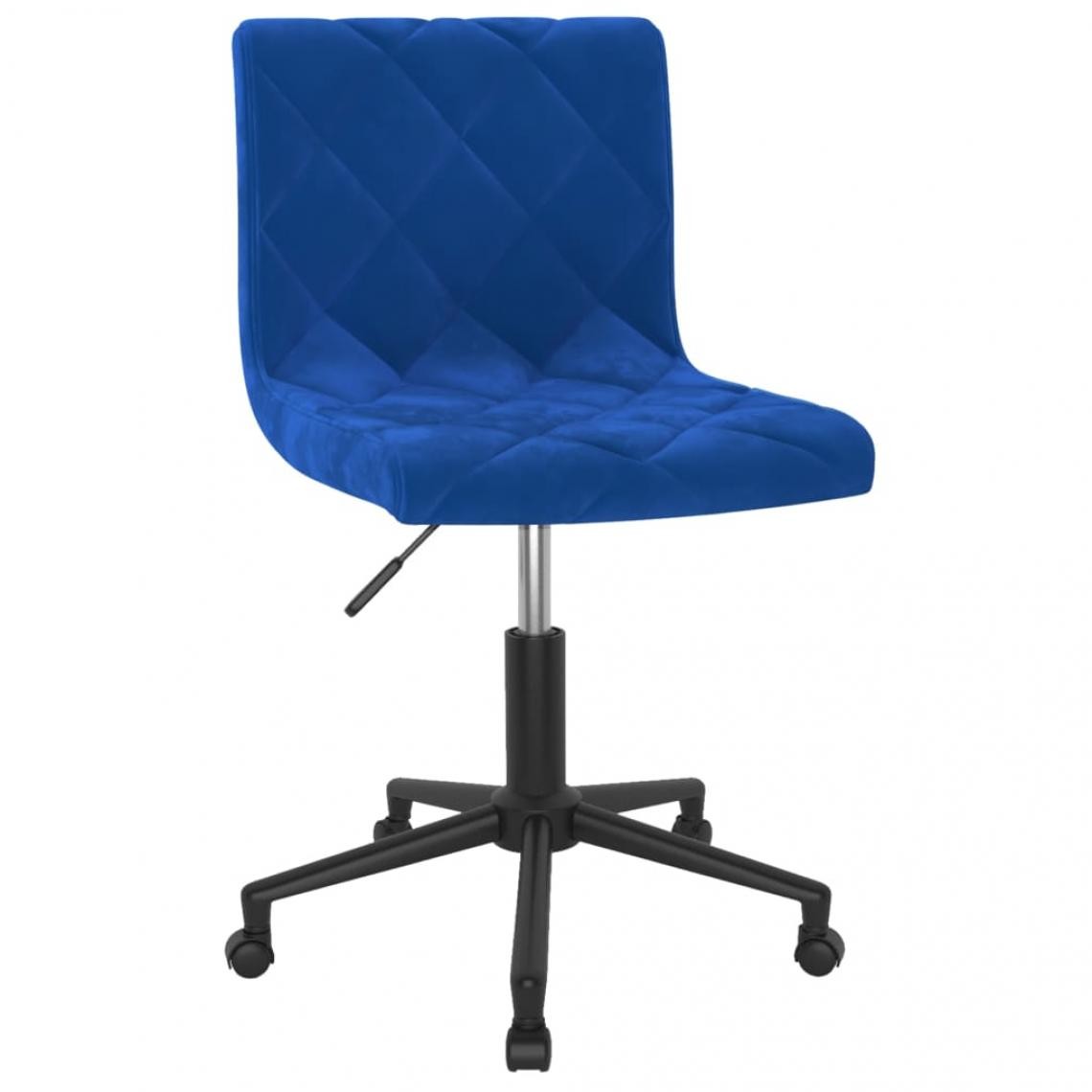 Vidaxl - vidaXL Chaise pivotante de salle à manger Bleu Velours - Chaises