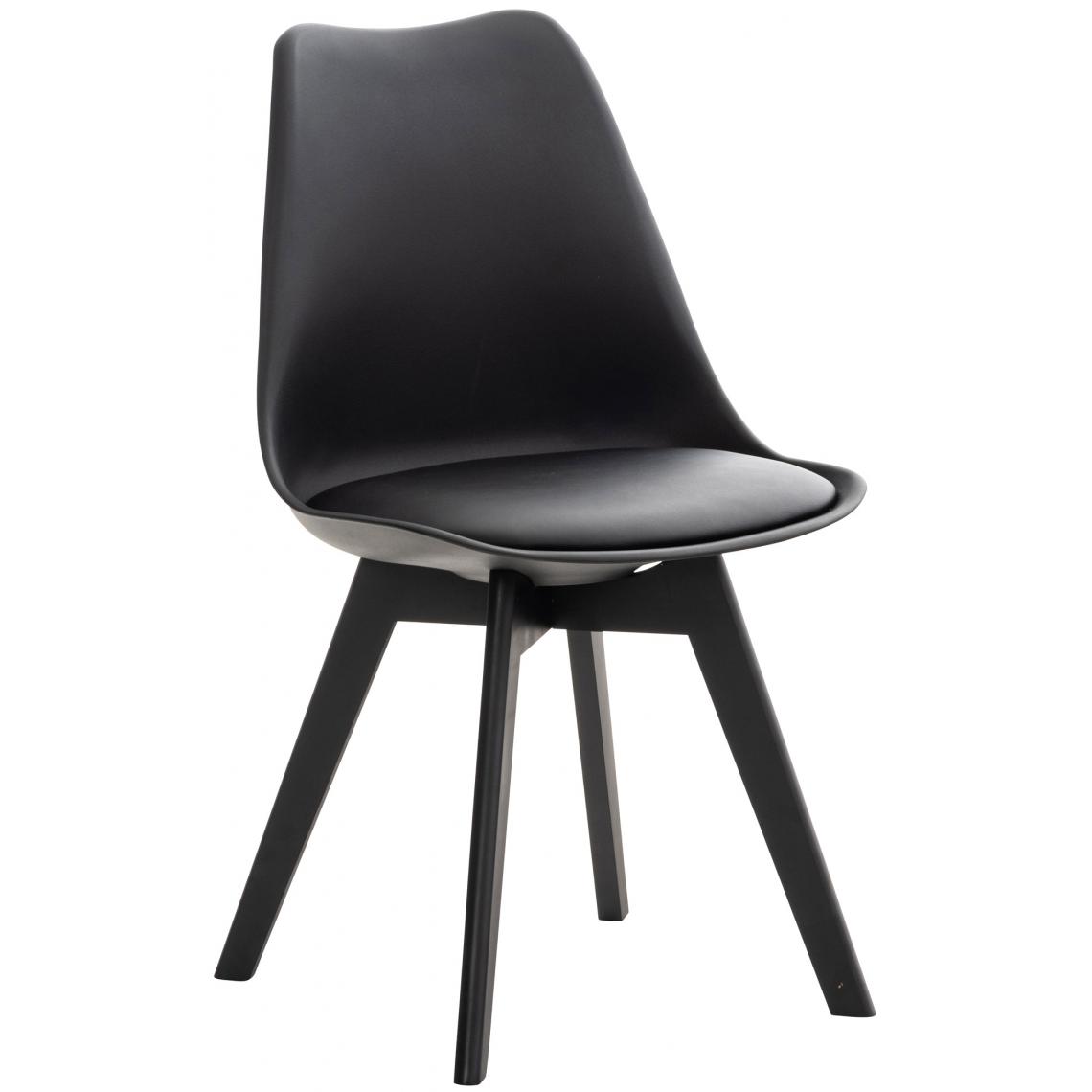 Icaverne - Chic Chaise collection Oulan-Bator couleur noir noir - Chaises
