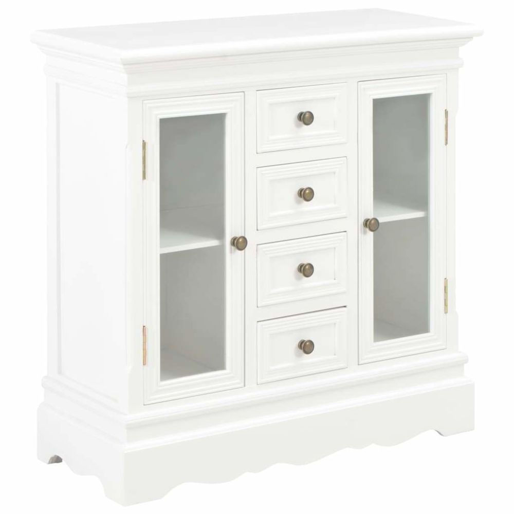 Helloshop26 - Buffet bahut armoire console meuble de rangement blanc 70 cm bois de pin massif 4402057 - Consoles