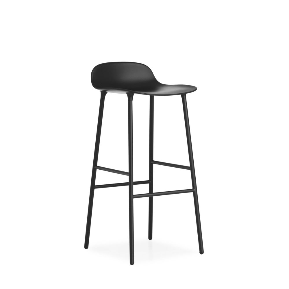 Normann Copenhagen - Chaise de bar avec structure en métal - noir - 75 cm - Tabourets