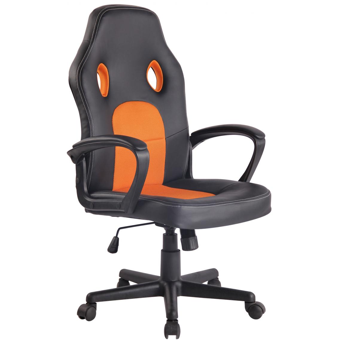 Icaverne - Splendide Chaise de bureau reference Panama couleur noir / orange - Chaises