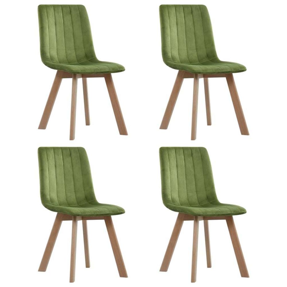 Uco - UCO Chaises de salle à manger 4 pcs Vert Velours - Chaises