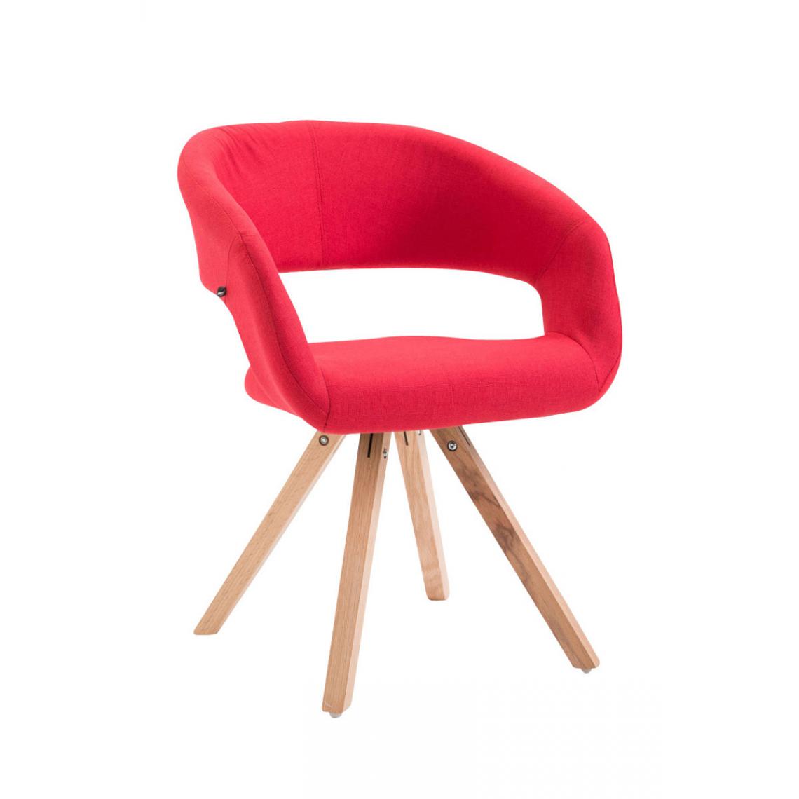 Icaverne - Chic Chaise de salle à manger categorie Asmara tissu Natura couleur rouge - Chaises