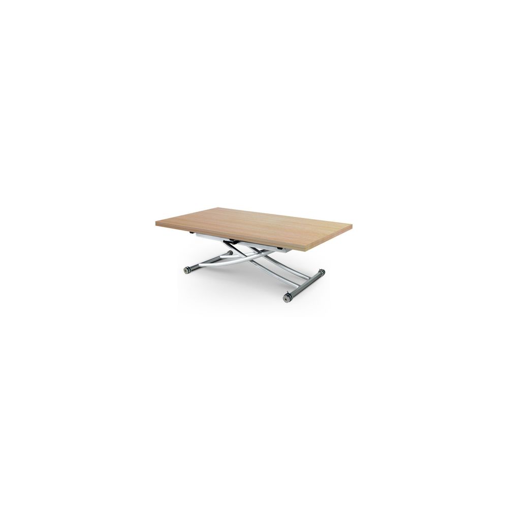 Giovanni - Table basse relevable Clever XL Chêne Clair - Tables basses