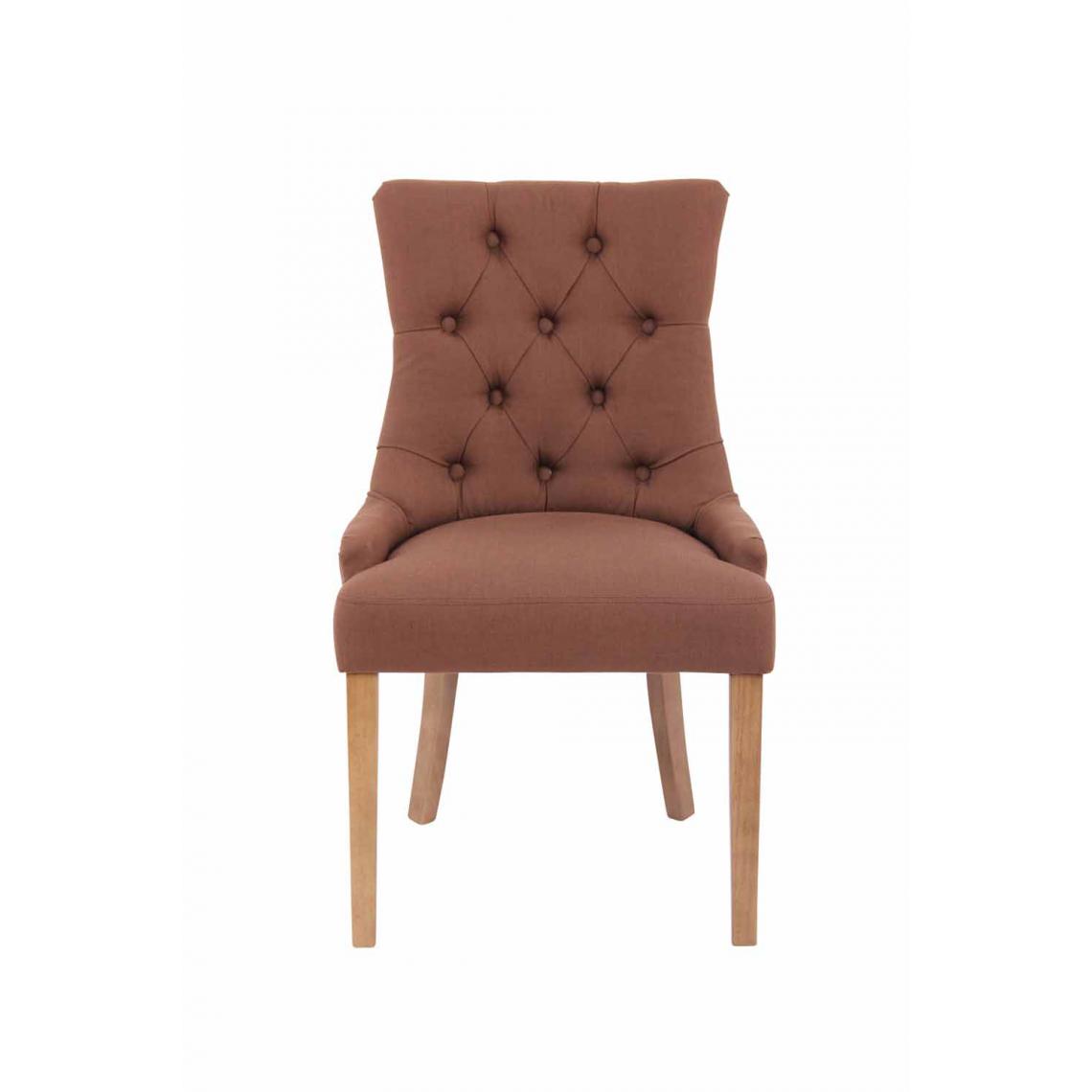 Icaverne - Stylé Chaise de salle à manger tissu collection Athènes antique-clair couleur marron - Chaises