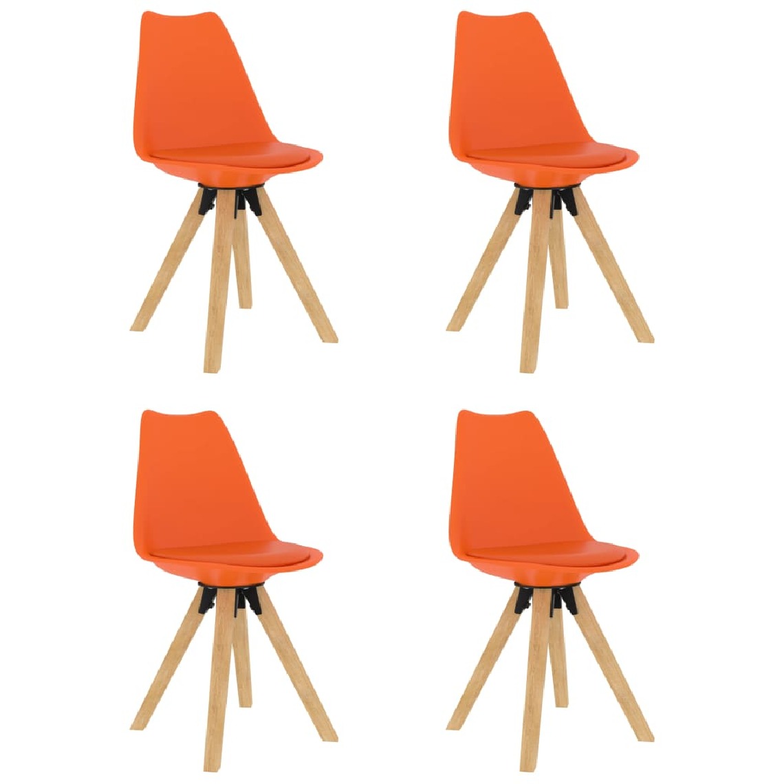 Chunhelife - Chunhelife Chaises de salle à manger 4 pcs Orange - Chaises
