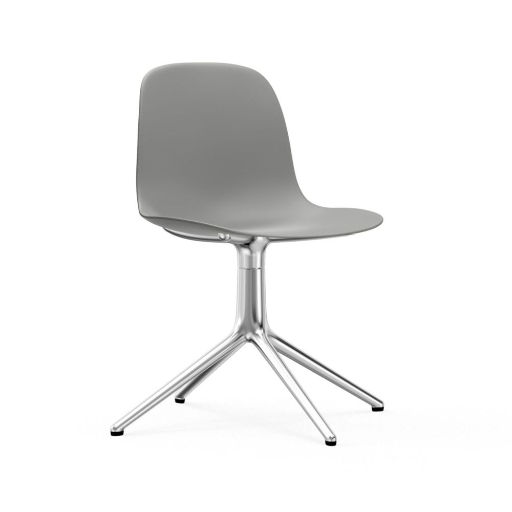 Normann Copenhagen - Chaise pivotante Form - gris - aluminium - Chaises