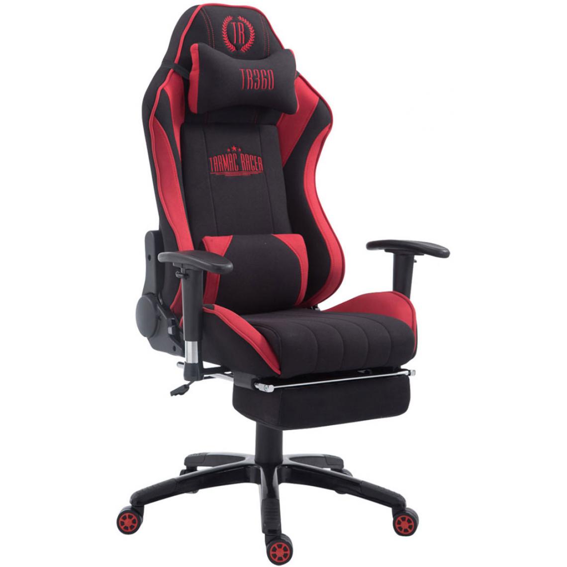 Icaverne - Admirable Chaise de bureau reference Luanda Shift V2 en tissu avec repose-pieds couleur noir rouge - Chaises