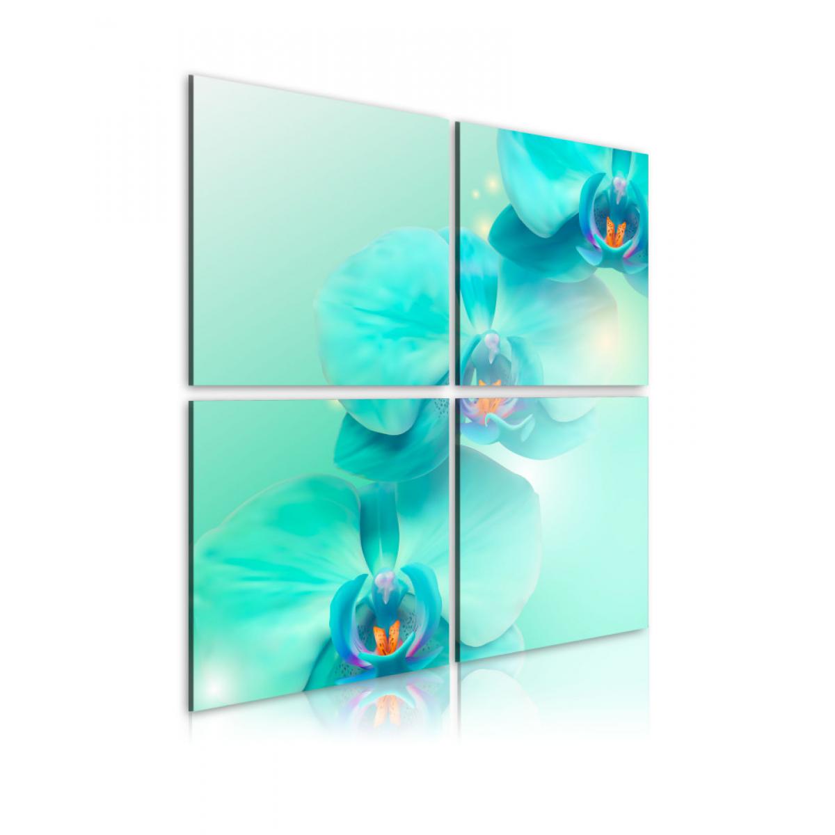 Artgeist - Tableau - Orchidées d'azur 90x90 - Tableaux, peintures