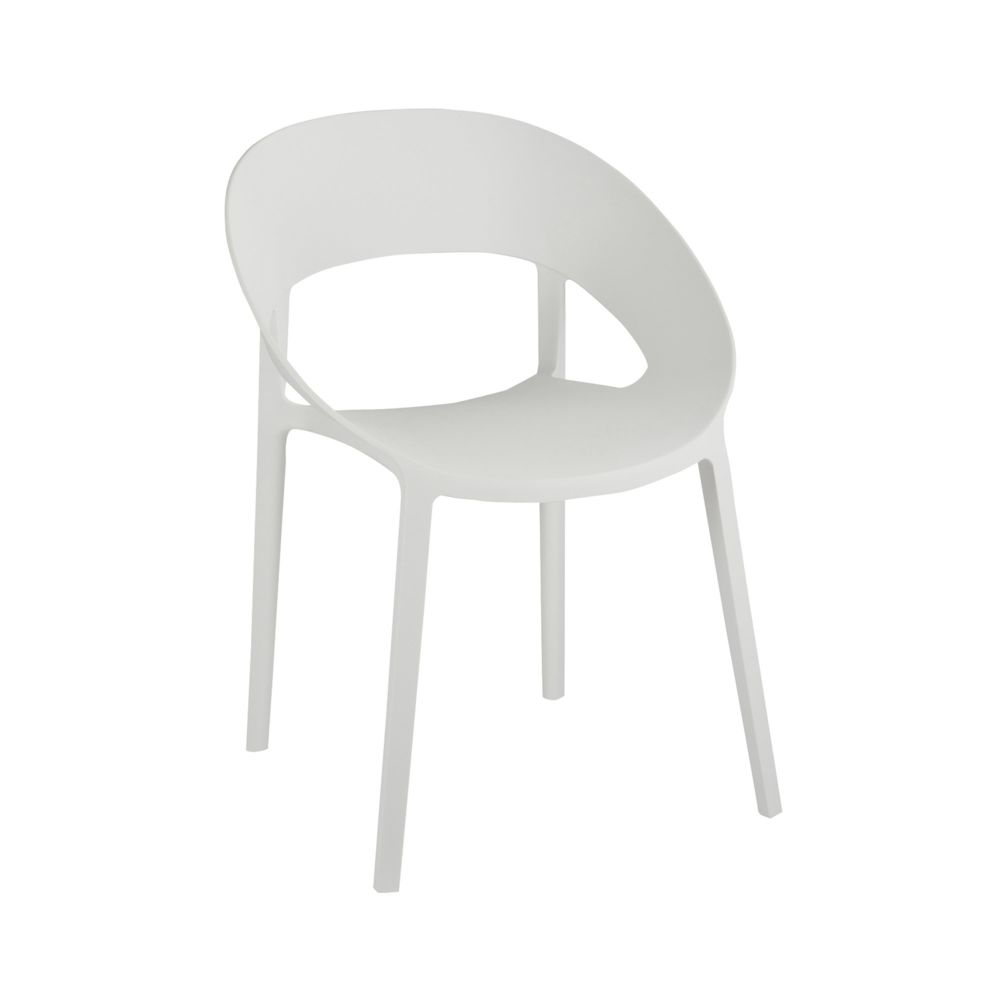 marque generique - Chaise design 55x57x77cm - blanc - Chaises