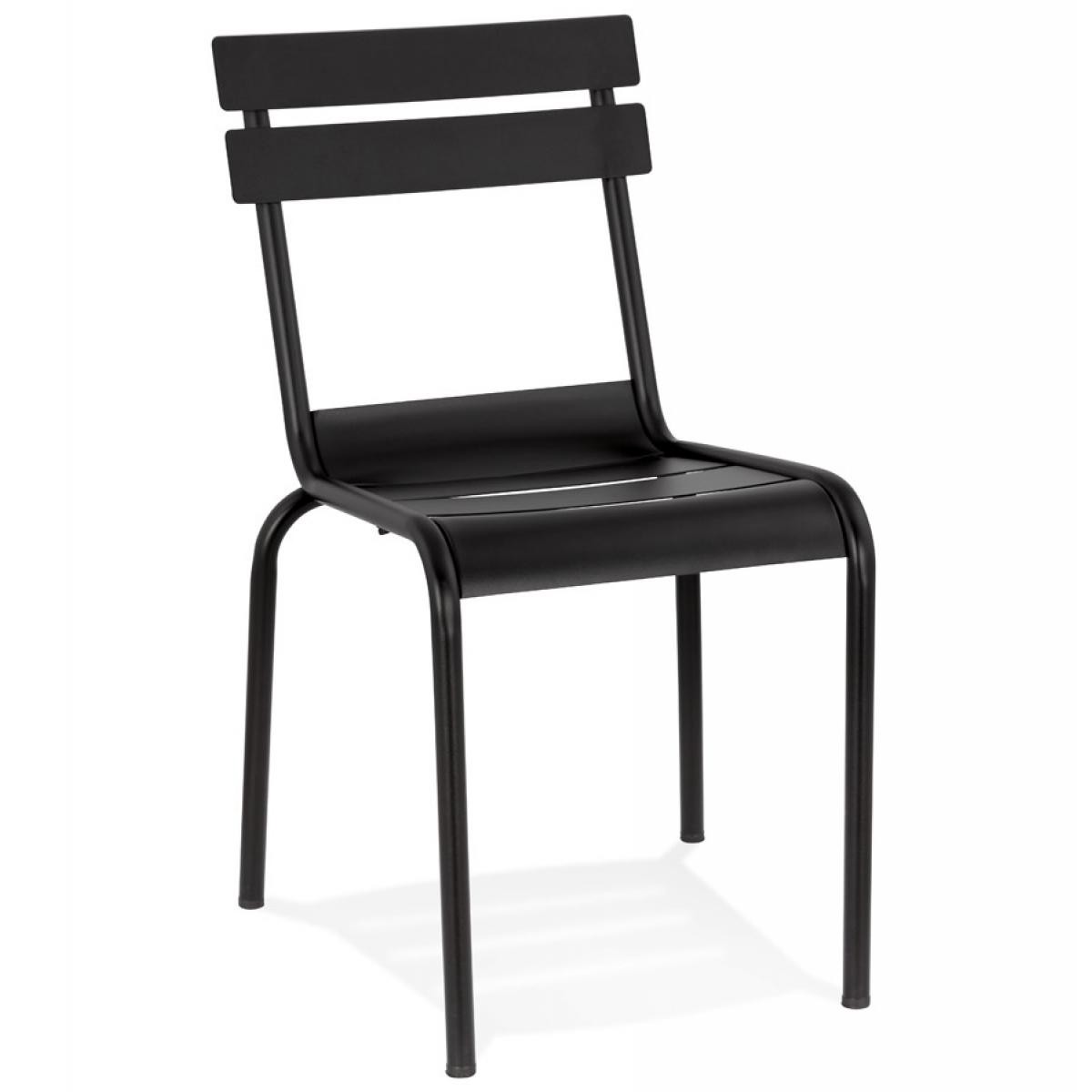 Alterego - Chaise design 'ROMEO' en métal noir empilable - Chaises