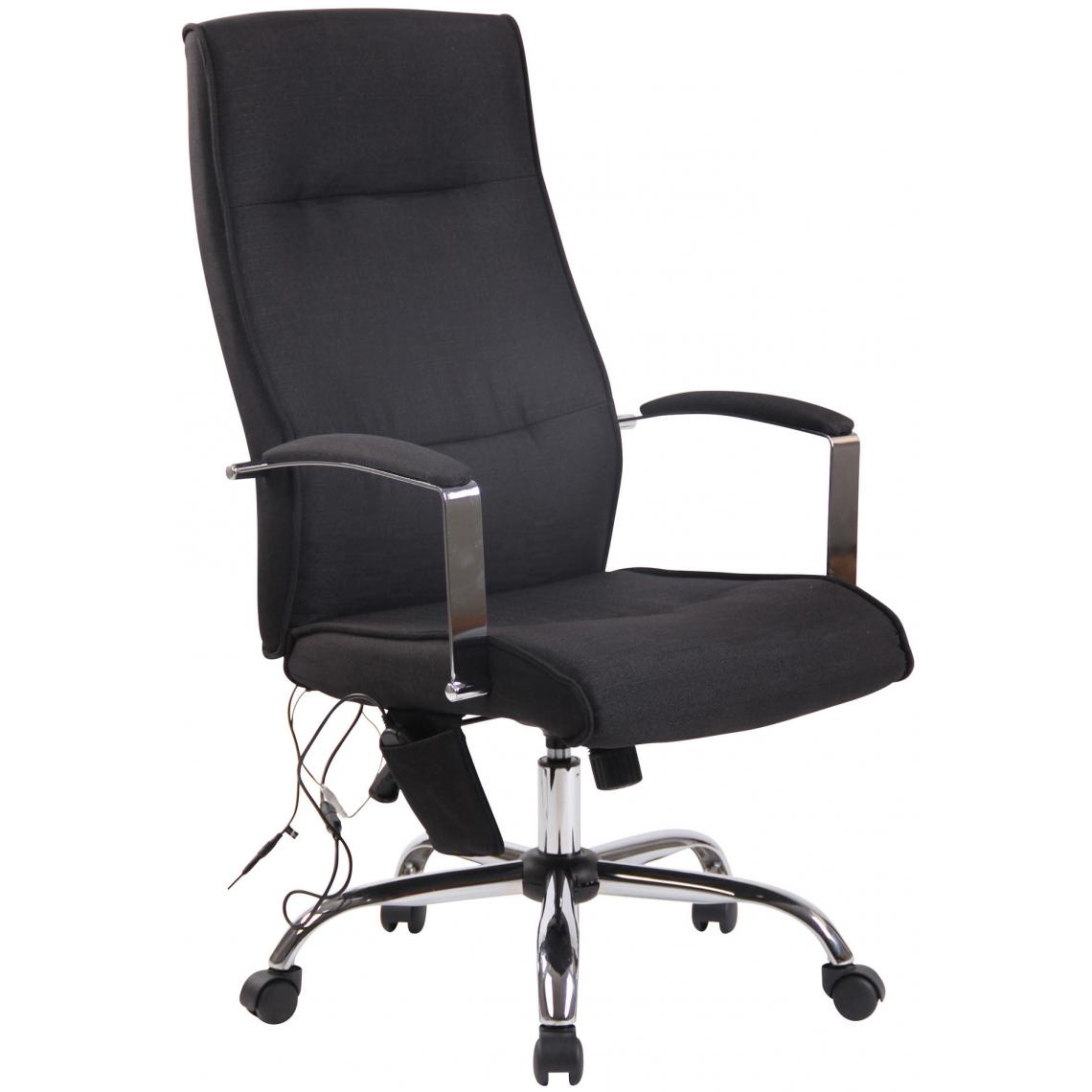 Icaverne - Splendide Chaise de bureau en tissu edition Reykjavik avec fonction de massage couleur noir - Chaises