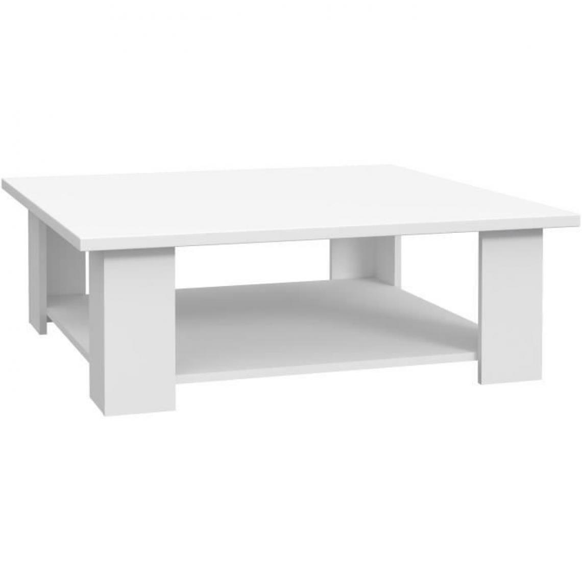 Cstore - PILVI - table basse - blanc mat - l 90xp 90xh 31 cm - Tables basses