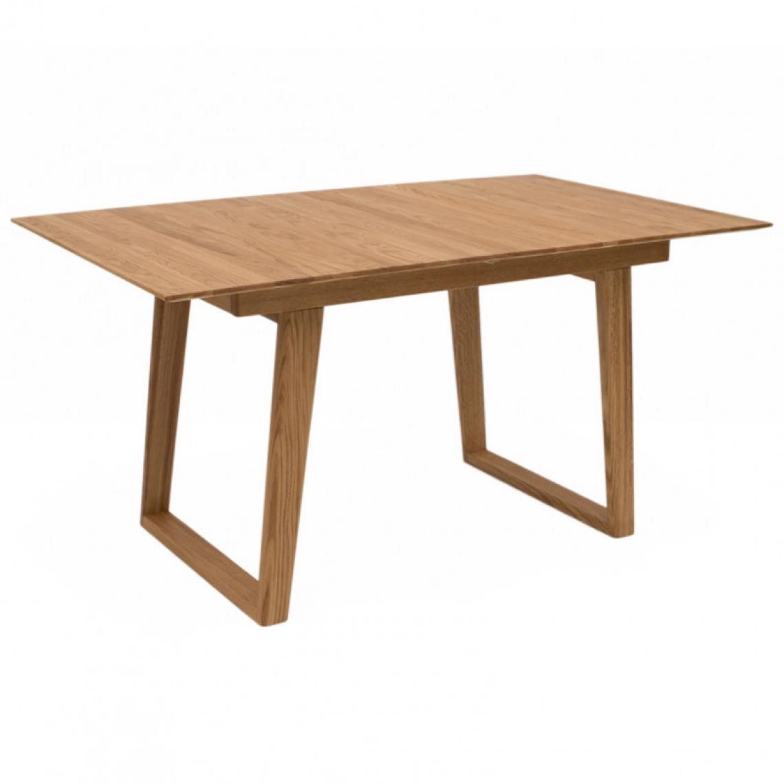 Meubletmoi - Table extensible plateau et piètement chêne massif 90 x 200 cm - HOLY - Tables à manger