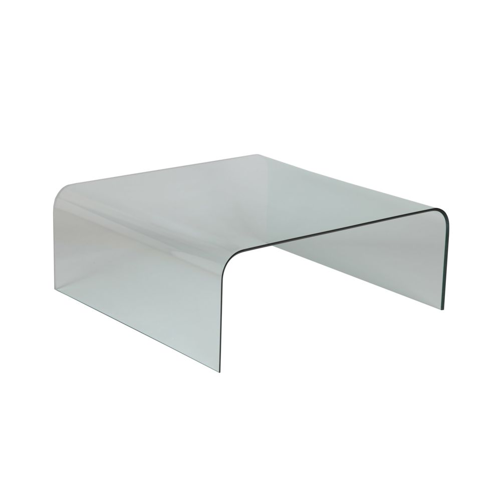 marque generique - Table basse carrée en verre trempé GLASS - Meubles TV, Hi-Fi