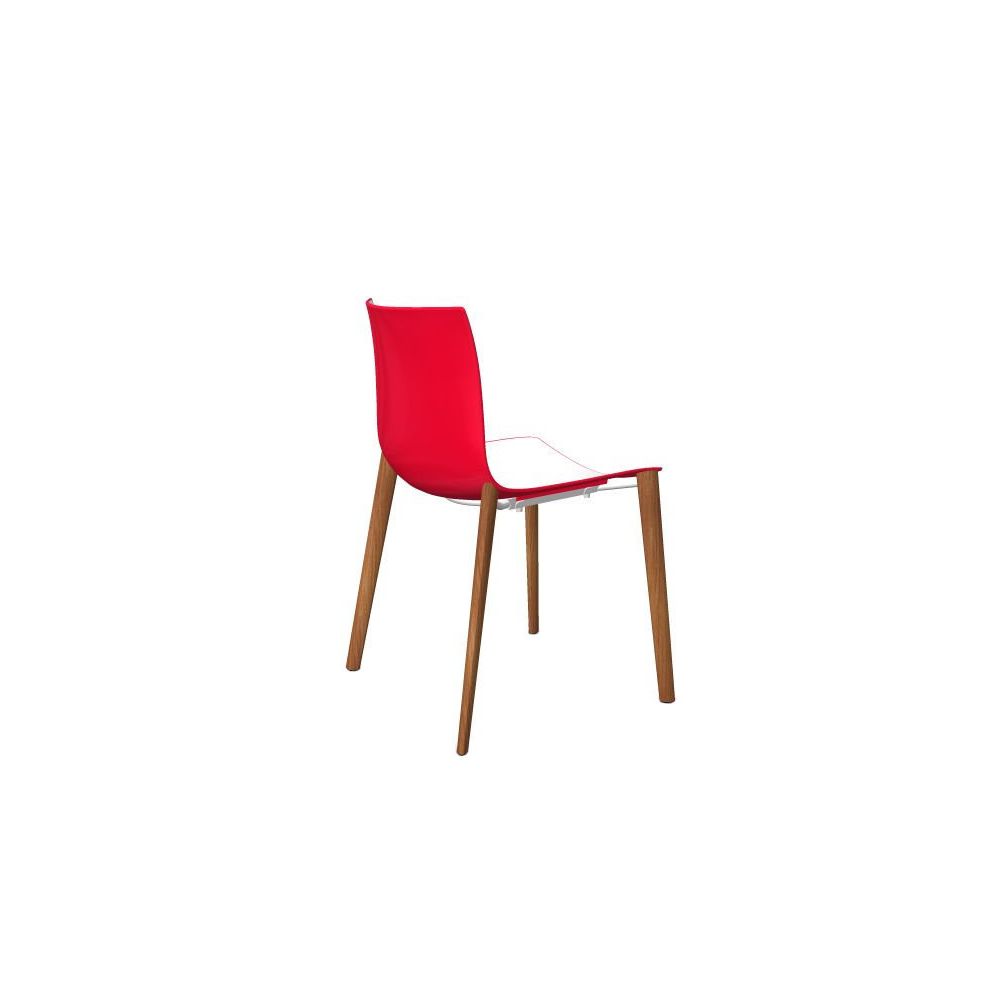 Arper - Catifa 46 chaise 0355 - rouge/blanc - Chaises