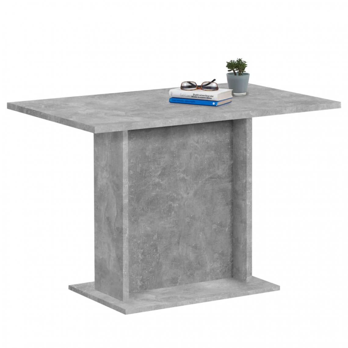 Chunhelife - FMD Table de salle à manger 110 cm Gris béton - Tables à manger
