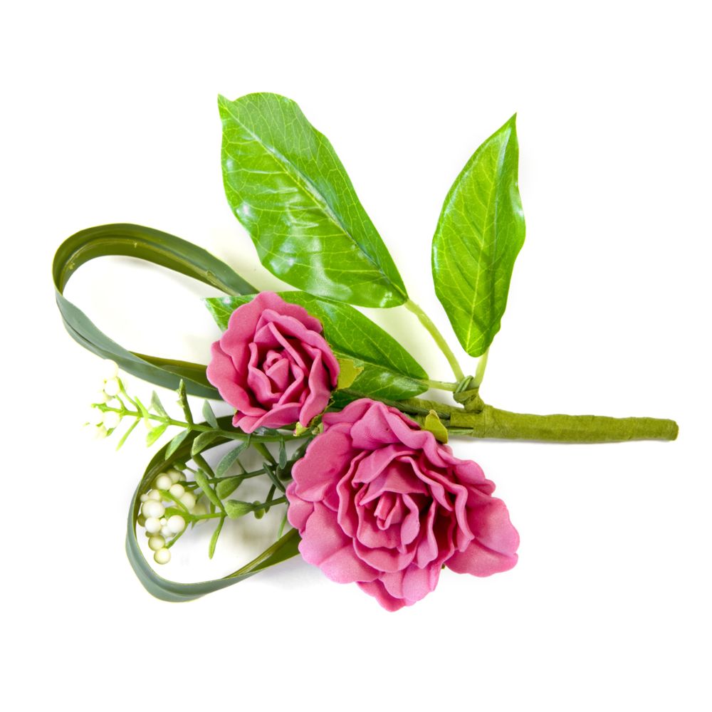 Visiodirect - Deco de table fleurs artificielles roses Fuschia - Objets déco